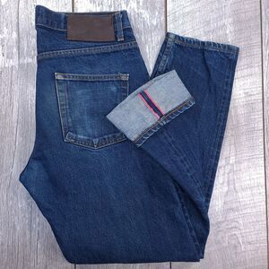 Naked & Famous Easy Guy Jeans Mens Size 32x31 Blue Dirty Fade Selvedge 14.5oz